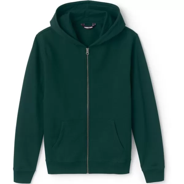 Lands End School Uniform Adult Zip Front SweatshirtEvergreen