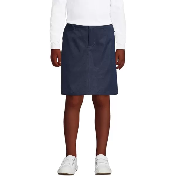 Lands End School Uniform Girls Active Chino Skort Top of The KneeClassic Navy 23