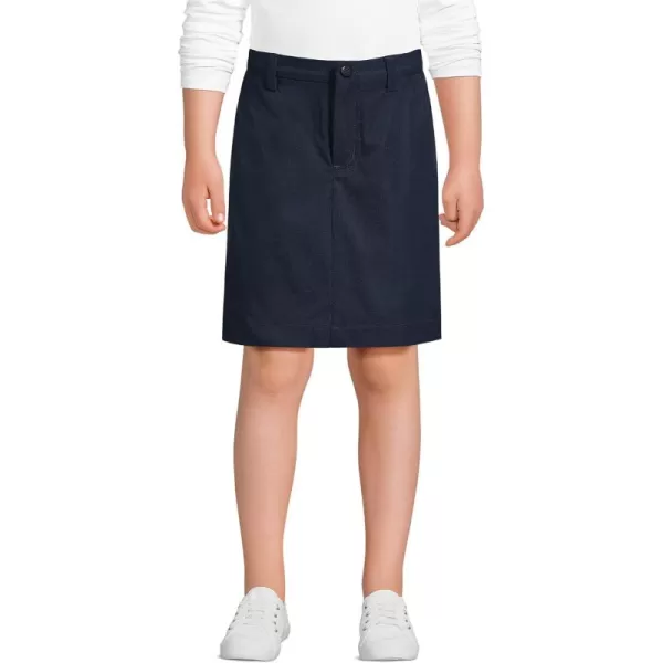 Lands End School Uniform Girls Active Chino Skort Top of The KneeClassic Navy