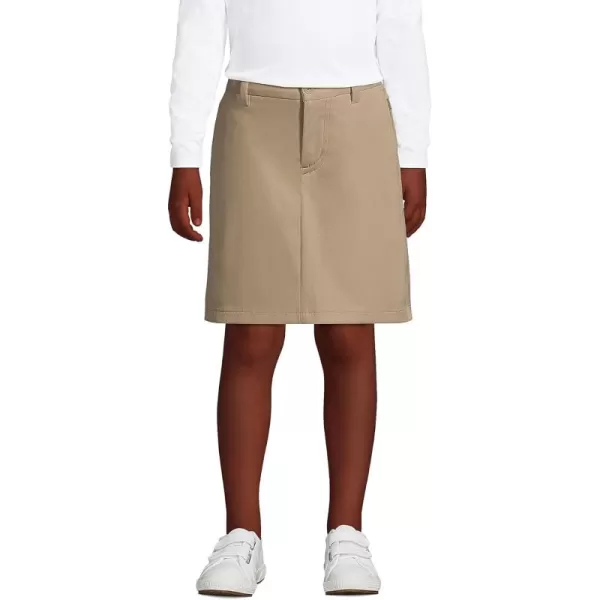 Lands End School Uniform Girls Active Chino Skort Top of The KneeKhaki 23