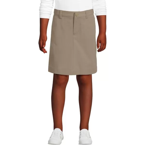 Lands End School Uniform Girls Active Chino Skort Top of The KneeKhaki