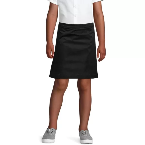 Lands End School Uniform Girls Blend Chino Skort Above KneeBlack