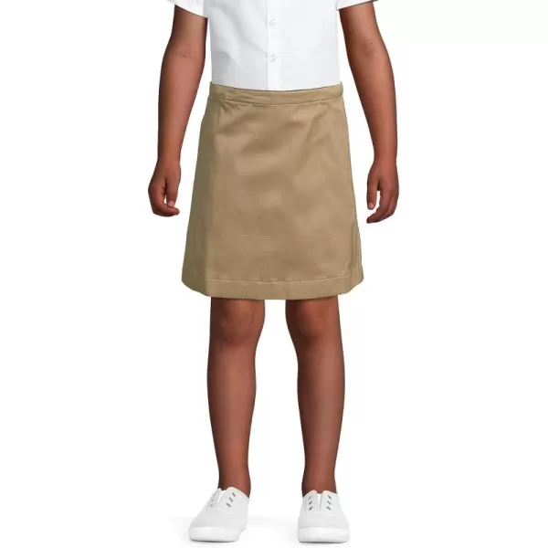 Lands End School Uniform Girls Blend Chino Skort Above KneeKhaki