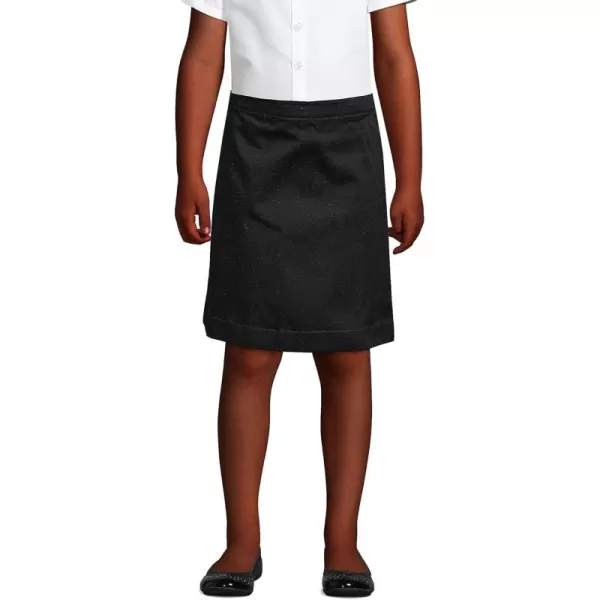 Lands End School Uniform Girls Blend Chino Skort Top of KneeBlack