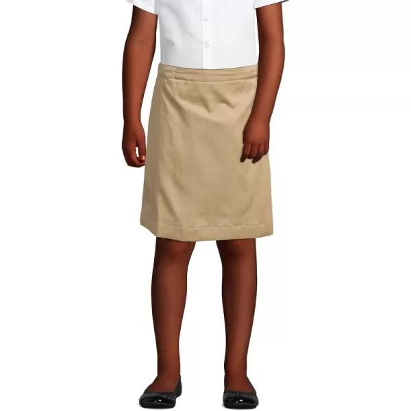 Lands End School Uniform Girls Blend Chino Skort Top of KneeKhaki