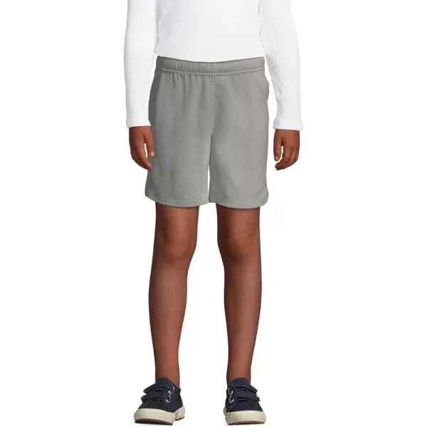 Lands End School Uniform Girls Mesh Gym ShortsStone Gray