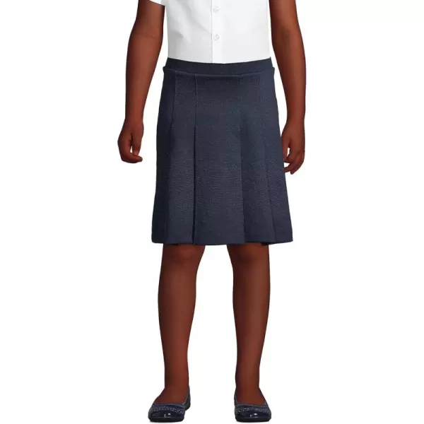 Lands End School Uniform Girls Ponte Pleat SkirtClassic Navy