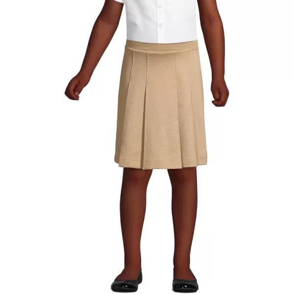 Lands End School Uniform Girls Ponte Pleat SkirtKhaki