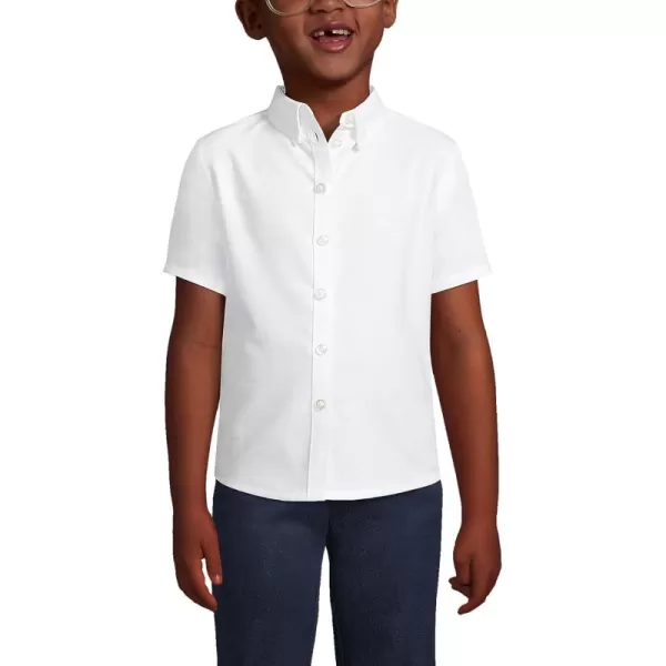 Lands End School Uniform Girls Short Sleeve Oxford Dress ShirtWhite