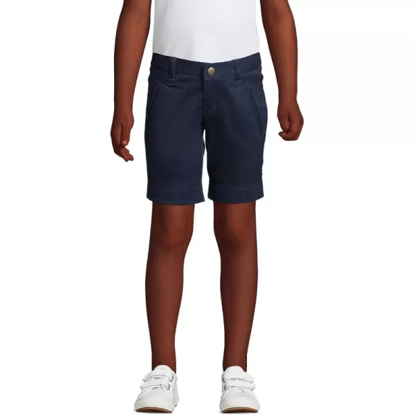 Lands End School Uniform Girls Stretch Chino Bermuda ShortsClassic Navy