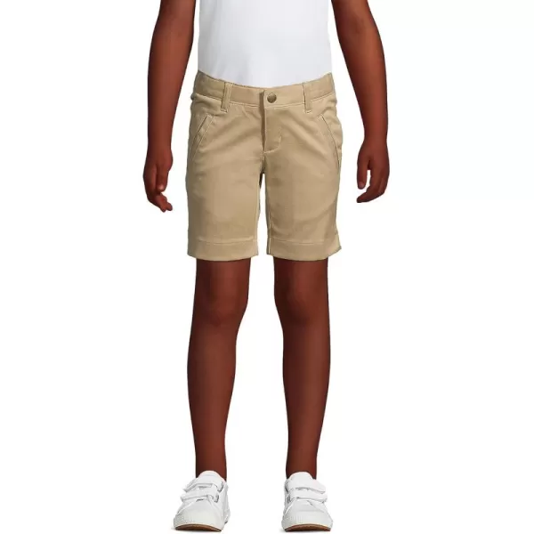 Lands End School Uniform Girls Stretch Chino Bermuda ShortsKhaki