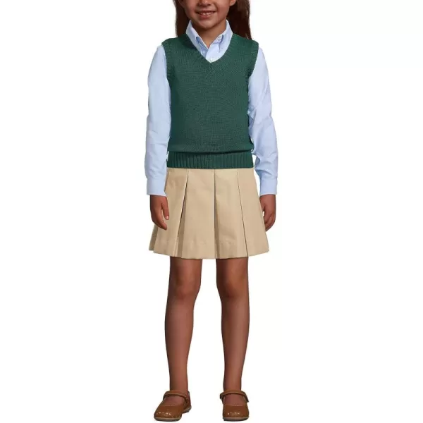 Lands End School Uniform Kids Cotton Modal Sweater VestEvergreen