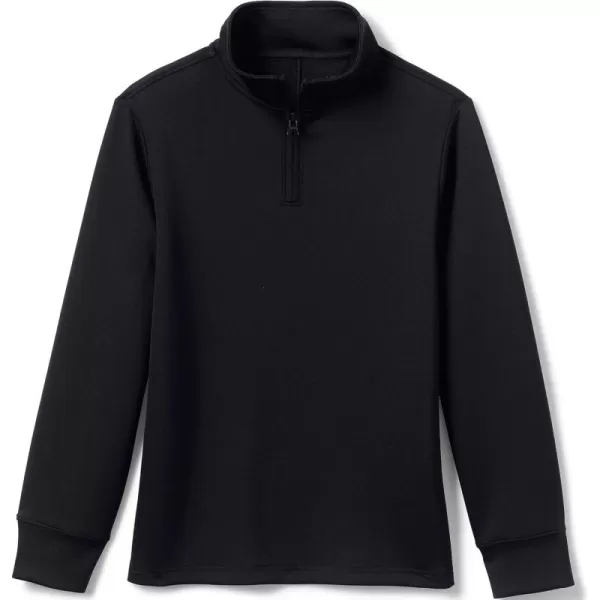 imageLands End School Uniform Kids Quarter Zip PulloverBlack