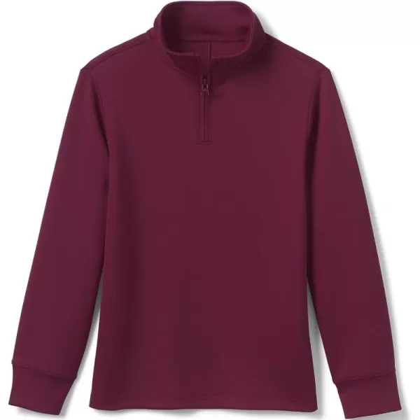 imageLands End School Uniform Kids Quarter Zip PulloverBurgundy