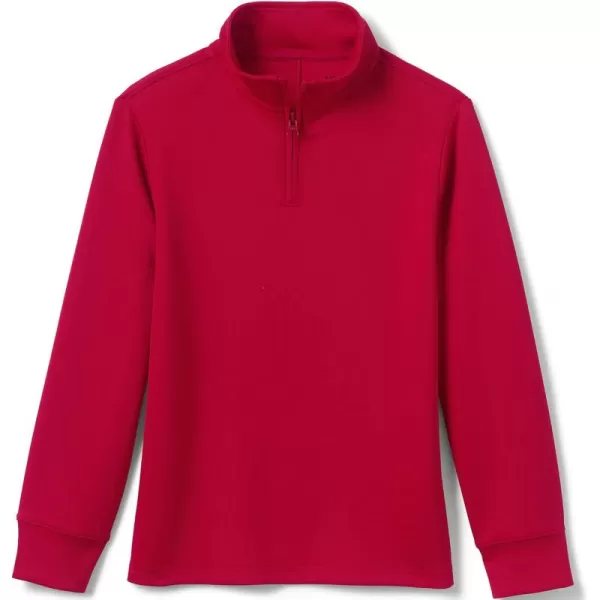 imageLands End School Uniform Kids Quarter Zip PulloverRed