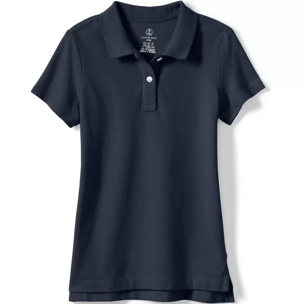 imageLands End School Uniform Girls Short Sleeve Feminine Fit Mesh Polo ShirtClassic Navy