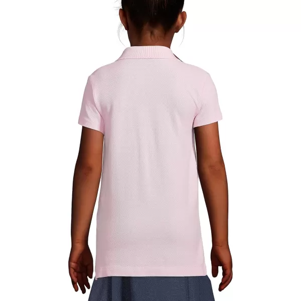 imageLands End School Uniform Girls Short Sleeve Feminine Fit Mesh Polo ShirtIce Pink