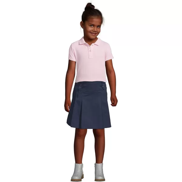 imageLands End School Uniform Girls Short Sleeve Feminine Fit Mesh Polo ShirtIce Pink