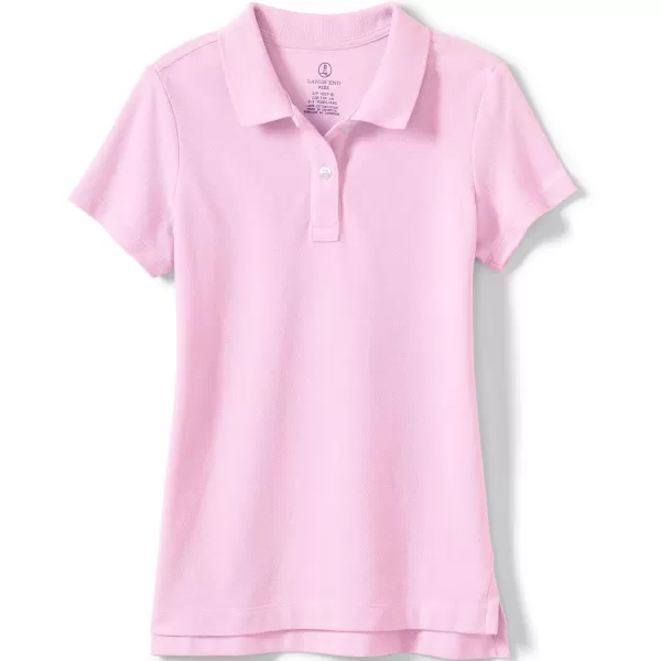 imageLands End School Uniform Girls Short Sleeve Feminine Fit Mesh Polo ShirtIce Pink