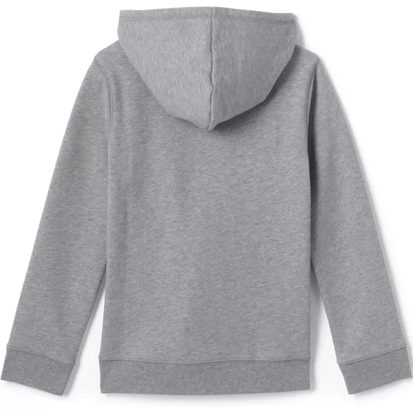 imageLands End School Uniform Kids Hooded Pullover SweatshirtPewter Heather