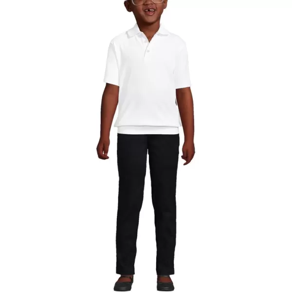 imageLands End School Uniform Kids Short Sleeve Banded Bottom Polo ShirtWhite