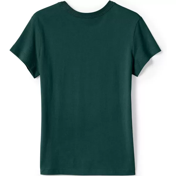 imageLands End School Uniform Girls Short Sleeve Essential TShirtEvergreen