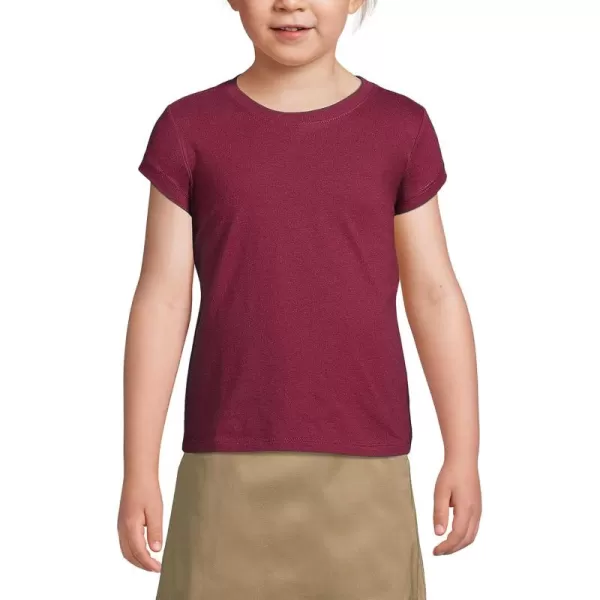 imageLands End School Uniform Girls Short Sleeve Essential TShirtBurgundy