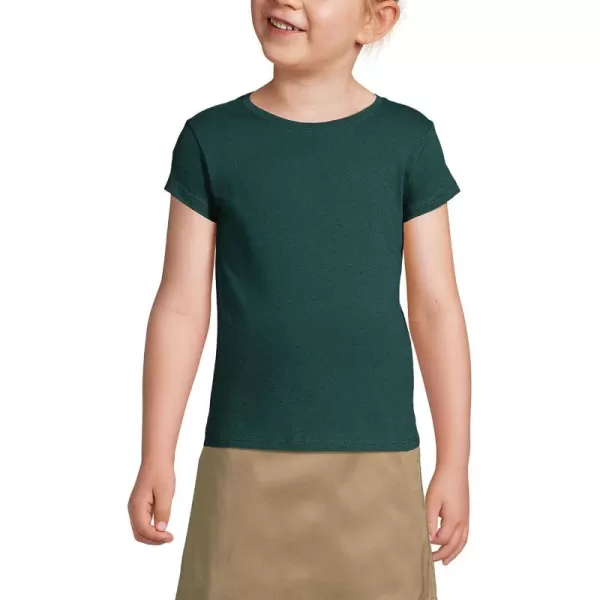 imageLands End School Uniform Girls Short Sleeve Essential TShirtEvergreen