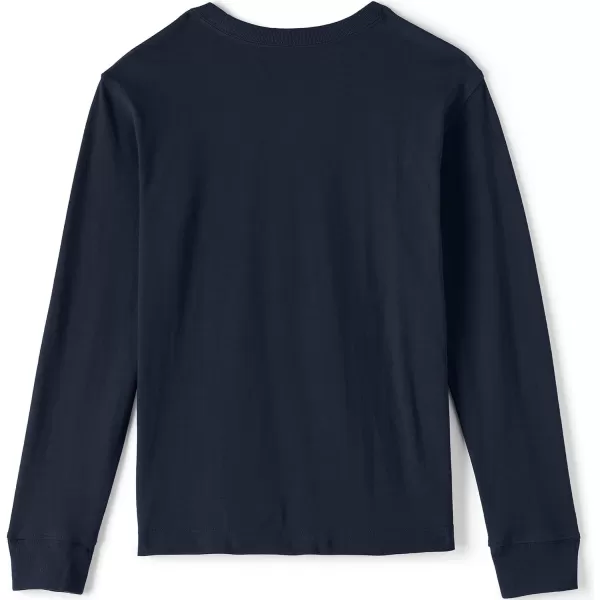 imageLands End School Uniform Boys Long Sleeve Essential TShirtClassic Navy