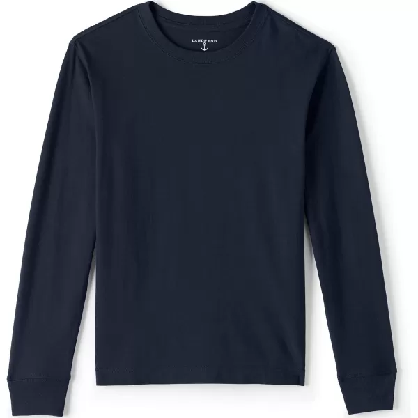 imageLands End School Uniform Boys Long Sleeve Essential TShirtClassic Navy