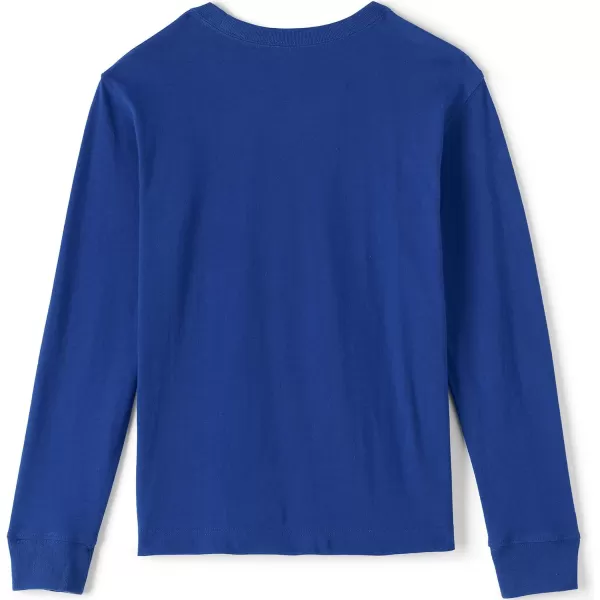 imageLands End School Uniform Boys Long Sleeve Essential TShirtCobalt