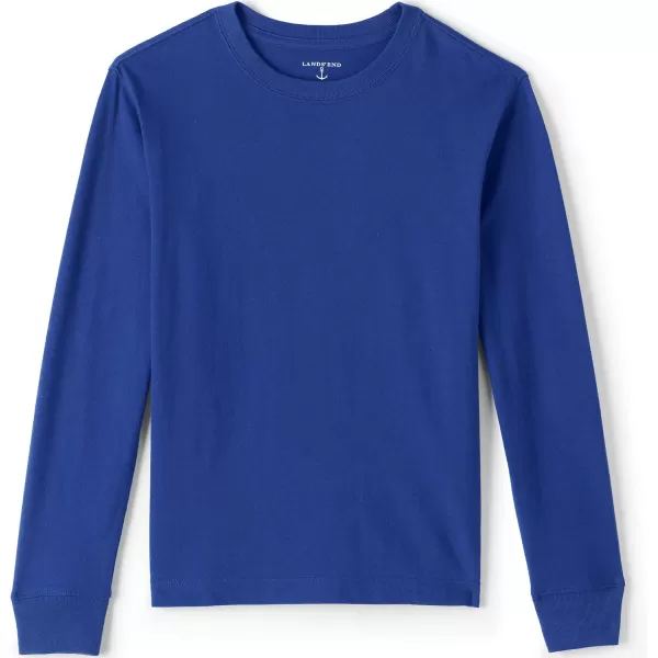 imageLands End School Uniform Boys Long Sleeve Essential TShirtCobalt