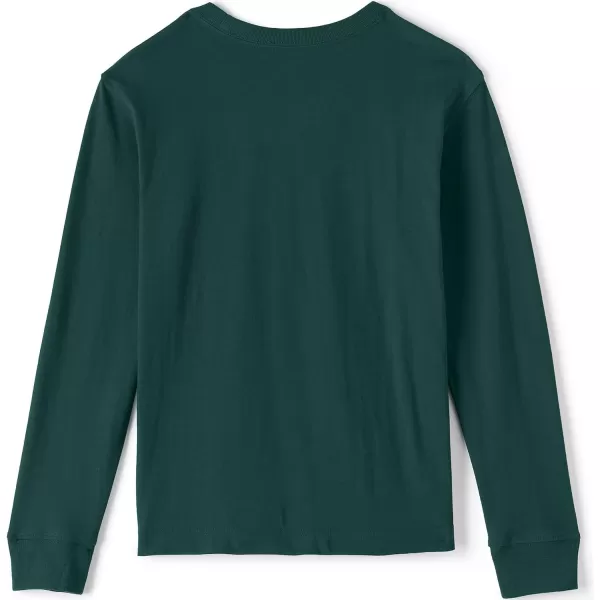 imageLands End School Uniform Boys Long Sleeve Essential TShirtEvergreen