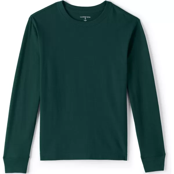 imageLands End School Uniform Boys Long Sleeve Essential TShirtEvergreen