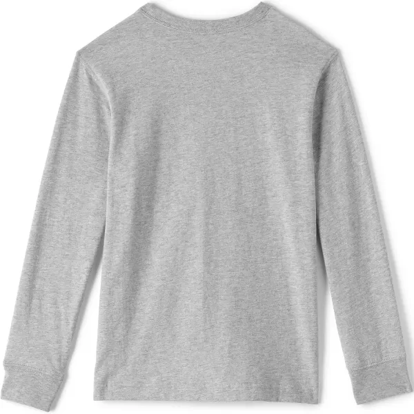 imageLands End School Uniform Boys Long Sleeve Essential TShirtGray Heather