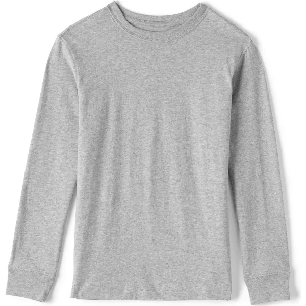 imageLands End School Uniform Boys Long Sleeve Essential TShirtGray Heather