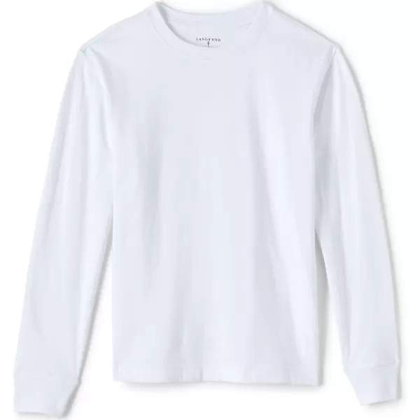 imageLands End School Uniform Boys Long Sleeve Essential TShirtWhite