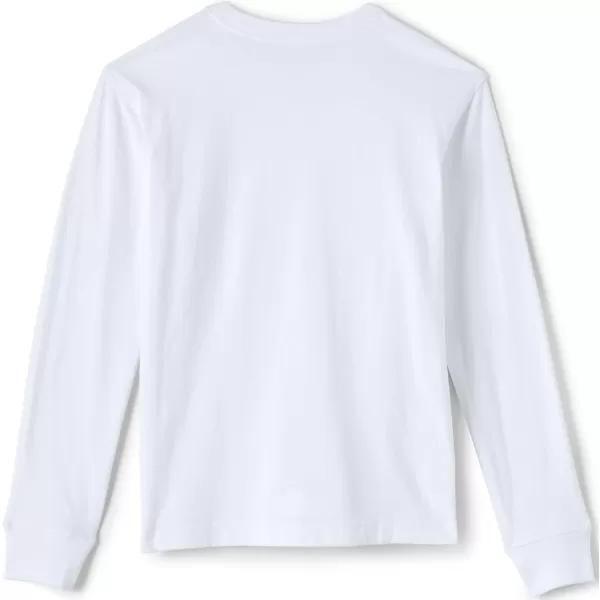 imageLands End School Uniform Boys Long Sleeve Essential TShirtWhite