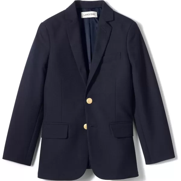 imageLands End School Uniform Boys Tailored Fit Hopsack BlazerDeep Navy