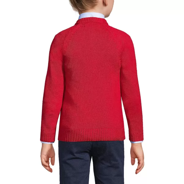 imageLands End School Uniform Girls Cotton Modal ZipFront Cardigan SweaterRed