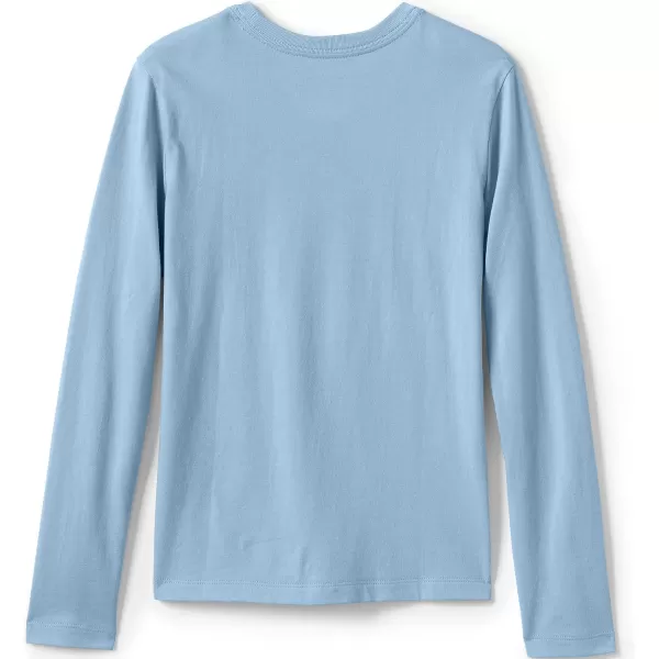 imageLands End School Uniform Girls Long Sleeve Essential TShirtChambray Blue