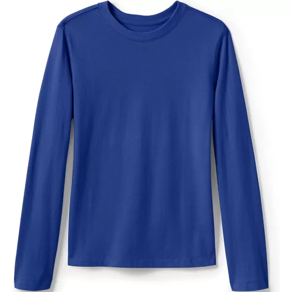 imageLands End School Uniform Girls Long Sleeve Essential TShirtCobalt