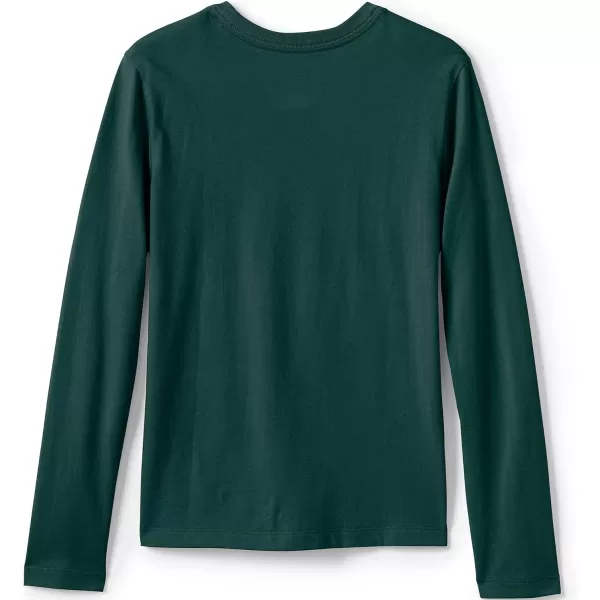 imageLands End School Uniform Girls Long Sleeve Essential TShirtEvergreen