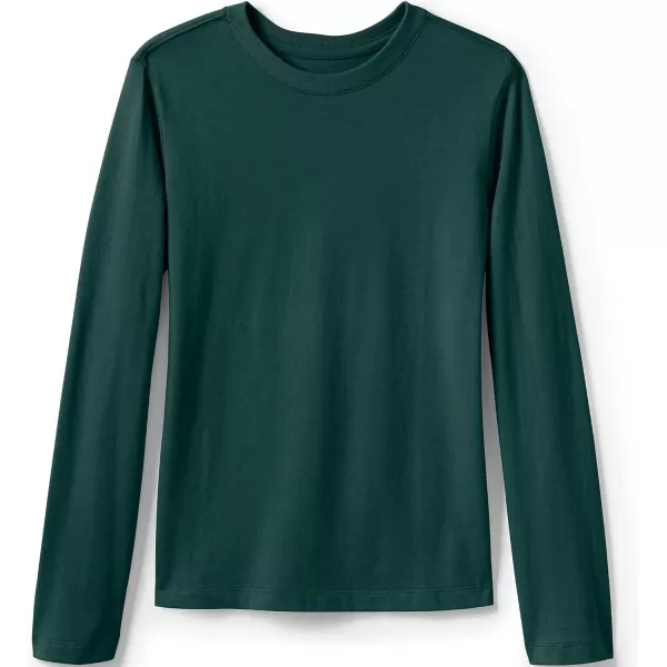 imageLands End School Uniform Girls Long Sleeve Essential TShirtEvergreen