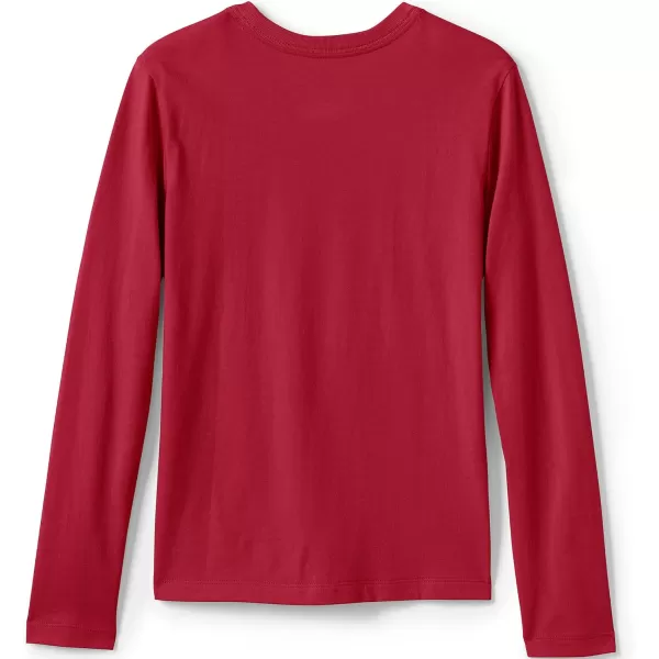 imageLands End School Uniform Girls Long Sleeve Essential TShirtRed