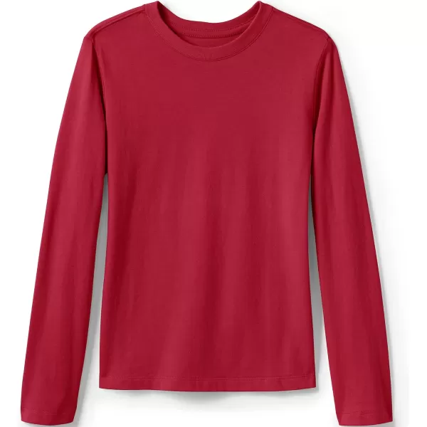 imageLands End School Uniform Girls Long Sleeve Essential TShirtRed