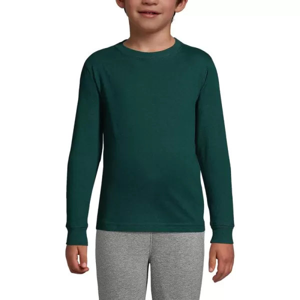 imageLands End School Uniform Boys Long Sleeve Essential TShirtEvergreen