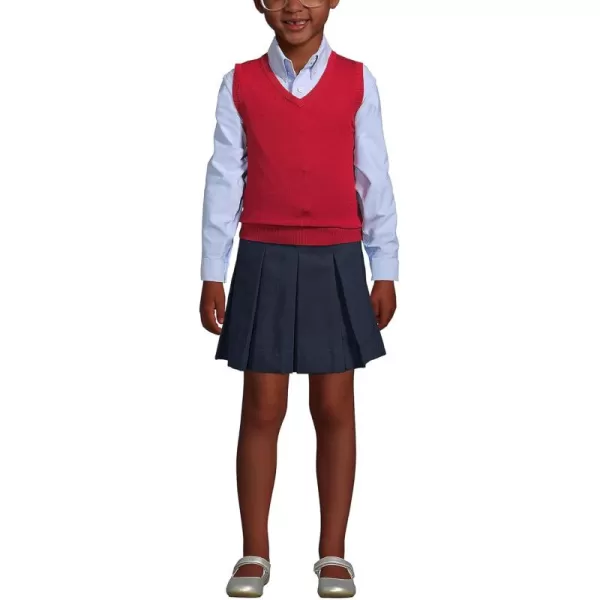 imageLands End School Uniform Kids Cotton Modal Fine Gauge Sweater VestRed