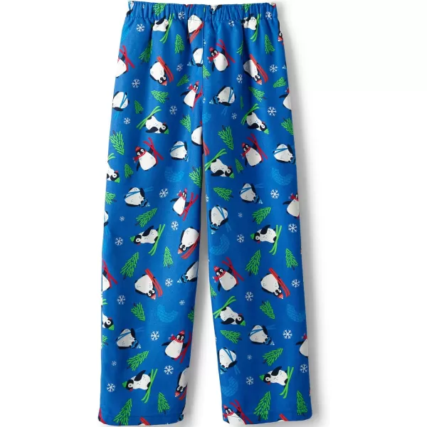 imageLands End Kids Flannel Pajama PantsBlue Winter Penguins