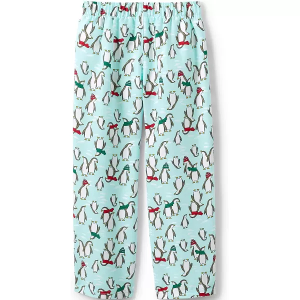 imageLands End Kids Flannel Pajama PantsLight Blue Frosty Penguins